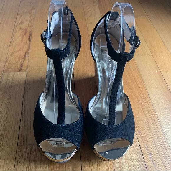 NWOB Boston Proper Faux Black Suede Espadrilles Size 8 - Picture 2 of 6